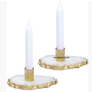 Ensemble de 3 bougeoirs en aluminium au design magnifique pour les occasions de Noël, différentes tailles, en béton, design unique. - Product Image 5