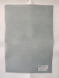 Tissu non tissé spunbond durable 90 GSM gris 100 % polypropylène uni écologique pour emballage médical en rouleau - Product Image 1