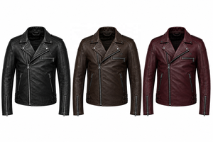 Veste de moto en cuir classique pour deux personnes |   Noir Brun Rouge |   Fabricant OEM ODM |   Qualité de conception haut de gamme |   Vêtements de course - Product Image 5