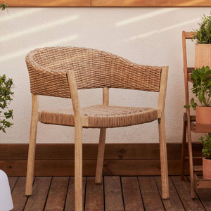 เก้าอี้แขนพัก โครงไม้สักแท้ ดีไซน์มินิมอล สไตล์สวน สำหรับตกแต่งบ้าน - Product Image 6