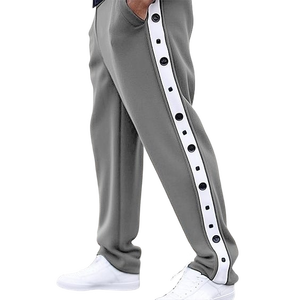 Pantaloni da <span class=keywords><strong>Uomo</strong></span> in Cotone Beige con Striscia Laterale, Vita Elastica e Coulisse, Casual, Traspiranti, in Maglia di Peso Medio, Ideali per la Primavera - Product Image 6