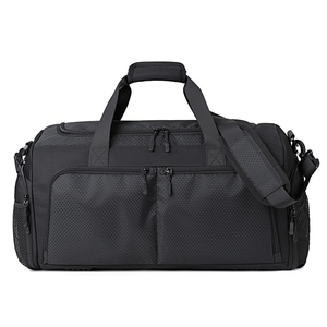 Unisex Gym Duffle <b>Bag</b> 30-40L Polyester Durable Zipper Closure Solid Black Casual Fitness <b>Bag</b> with Soft Handle - Product Image 3