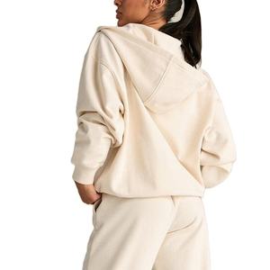 Qualité supérieure Sweats à capuche pour femmes 100% coton Matériel Streetwear Style Logo personnalisé avec poches Sweat à capuche pour femmes - Product Image 5