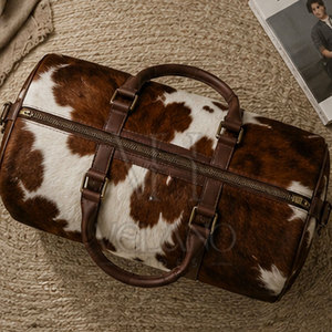 Sac de voyage en cuir de vachette véritable 2026 pour homme, sac de sport en cuir de vachette fait main, sac de voyage grande capacité - Product Image 6
