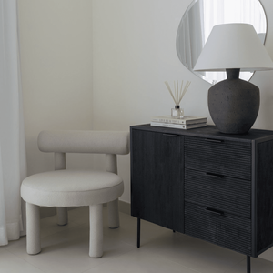 Buffet à 3 tiroirs et 1 porte Vandana Arista Stellar Black pour des intérieurs modernes et élégants - Product Image 3