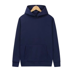 Sweat à capuche orange pour homme en molleton bouclette avec poche kangourou, coupe classique, idéal pour les marques de vêtements décontractés - Product Image 2