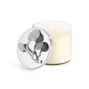 Popular Frasco de Vidrio para Velas de 8oz, Color Caoba y Madera de Teca, Etiqueta Gris, Tapa Plana Plateada, Moderno, para Interiores de Oficina - Product Image 6