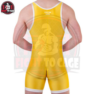 Trajes de Lucha Unisex al por Mayor, Impresos, de Spandex y Poliéster, Transpirables, de Secado Rápido, para Artes Marciales, Cuello Redondo, para Entrenamiento y Competencia - Product Image 3