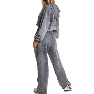 Sudadera con Capucha de Estilo Nuevo Personalizada para Mujer, Sudadera con Cierre y Costuras en Contraste, Corte Cuadrado, Informal, con Cierre, Estilo Waffle, Top Corto de Punto - Product Image 2