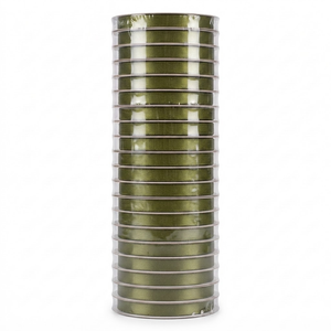 Cinta de Satén Verde Oliva de 6mm, 100% Poliéster, 20 Rollos x 8 Metros, para Manualidades Rústicas, Coronas, Etiquetas de Regalo, Envoltura Floral, Venta al por Mayor - Product Image 1