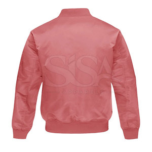 Custom Logo Winter Mens Bomber Jacket Front Zip Eco-Friendly Breathable Lightweight Polyester Outdoor Casual Fashion Apparel - Product Image 2