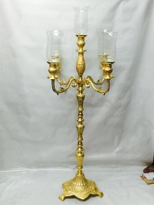 Candelabro de lujo para decoración del hogar, centro de mesa para bodas, decoración para mesa de comedor, decoración para chimenea, decoración de latón para el hogar, cinco luces - Product Image 3