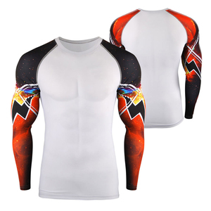 Premium Quality <b>Men</b> Long Sleeves Breathable Quick Dry Customizable Sizes Colors <b>Compression</b> Wear Rash Guard Polyester/Nylon 240g - Product Image 4