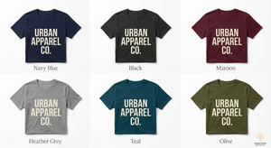 เสื้อยืดคอกลมแขนสั้นพิมพ์ลายตัวอักษรด้านหน้าสำหรับผู้ชายจาก Urban Apparel Co. ผลิตจากผ้าฝ้าย 100% ทรงปกติ สวมใส่สบาย ผ้าถัก ไม่ยับง่าย - Product Image 3