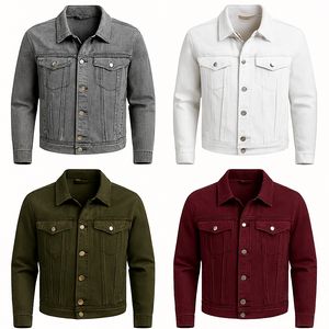 Chaqueta de mezclilla de hombre de moda con estampado de botones de retazos estilo Y2K Vintage perla de diseño de gama alta con logotipo totalmente personalizado para invierno - Product Image 3