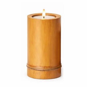 Portavelas de bambú de madera, OEM, personalizados, al por mayor |   Aqdus Saleem India - Product Image 2