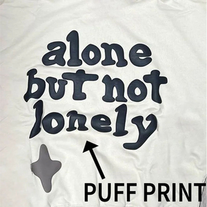 High Quality Custom Embossed T-Shirt with Fashionable <b>Alphabet</b> 3D for Puff <b>Print</b> 100% Cotton Top T-Shirt Blank Design Wholesale - Product Image 4