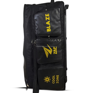 Sac de cricket ZAP Blaze Team Kit Bag Premium léger en polyester avec roulettes, grande capacité, 4 emplacements pour battes, compartiment à chaussures, personnalisable - Product Image 1