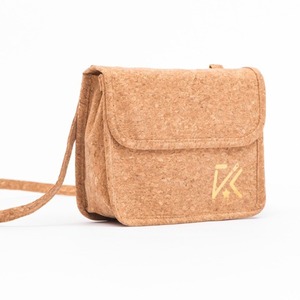 Sac messager pliable réutilisable en papier à grain de bois naturel, imperméable, sac bandoulière - Product Image 1