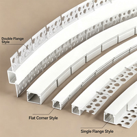 Profilé en aluminium encastré flexible 50*20mm pour plafond, barre lumineuse rigide incurvée sans cadre, dissimulée, pour décoration intérieure de maison et cloisons sèches