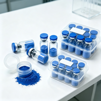 Poudre de Peptide de Cuivre Bleu GHK-Cu Tripeptide-1 en Gros, Haute Pureté (99%-99.9%), Matière Première Cosmétique CAS