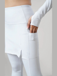 Women <b>Skirted</b> Yoga <b>Leggings</b> High Waist Sports Skort Pants Women Athletic Skirt Tights Fitness <b>Leggings</b> With Skirt - Product Image 3