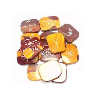 Alta calidad Karuna Mookaite jaspe forma Palm Stone 13 piezas Karuna set natural curación cristal piedras preciosas Karuna Set al por mayor - Product Image 3