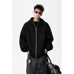 Nouveaux sweats à capuche pour hommes 2026, grande taille, personnalisés avec strass, coupe classique, 100 % coton, hiver, avec poche, respirants - Product Image 6