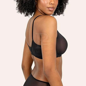 Sujetador de malla transpirable para mujer, tallas grandes, diseño personalizado, logo frontal, alto soporte, ecológico, ligero, ajuste cómodo, fitness 2026 - Product Image 2