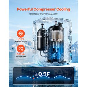 Refrigeratore d'Acqua Industriale 220V 5460 BTU/h 4.2 GPM Flusso Massimo Serbatoio da 1.8 Galloni Pompa Inclusa - Product Image 3