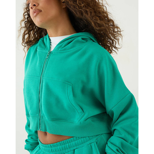 2026 Women's <b>Sexy</b> Solid Color Shorts <b>Set</b> Plus Size Crop Top &High Waist Sweatpants Summer Clothes 100% Cotton Gym Outfit - Product Image 2