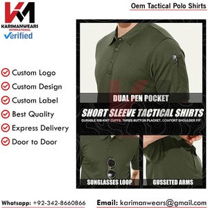 Camiseta Polo Táctica Multiusos Ligera, de Secado Rápido, Transpirable, Ergonómica y Cómoda para Uso Activo - Product Image 5