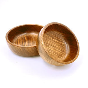 Tazón decorativo de madera hecho a mano, vajilla ecológica de madera, tazón para aperitivos y ensaladas para el hogar y la cocina al precio más bajo. - Product Image 4