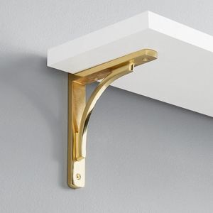 Vintage Style Brass Shelf Bracket for Decorative <b>Floating</b> Wooden <b>Shelves</b> Premium Interior Furniture Hardware Solution - Product Image 1
