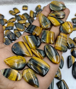 Piedras Sueltas de Ojo de Tigre Marrón Natural Pulido, Corte Oval/Pera, Cabujón, para Fabricación de Joyas, Venta al Por Mayor - Product Image 1