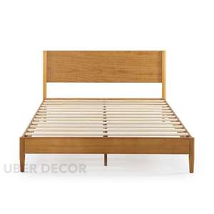 Lit en bois à plateforme BirchAura Sleek personnalisable pour chambres minimalistes - Product Image 5