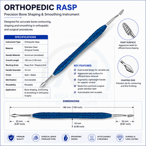 Al Mida Healthcare Lime à os orthopédique manuelle, instrument chirurgical certifié CE, garantie à vie - Product Image 5