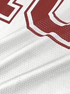 Camiseta de Fútbol Roja y Blanca al por Mayor, 10 Unidades, Uniforme de Equipo de Malla Unisex, Logotipo Personalizado, Fabricante OEM - Product Image 5