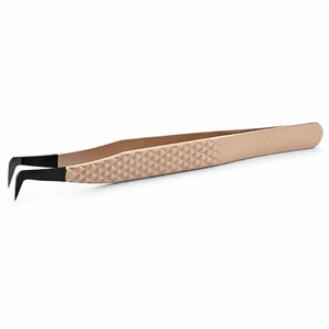 Pince à épiler de précision en acier inoxydable, pointes courbées pour l'application d'extensions de cils, outils de beauté - Product Image 3