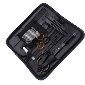 Ensemble de ciseaux de coiffure professionnels avec tondeuses et accessoires dans un étui noir - Product Image 1