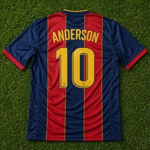 ผู้ผลิตเสื้อฟุตบอลแบบ OEM ตามสั่ง ไซส์ใหญ่ แห้งเร็ว ระบายอากาศได้ดี ผ้าโพลีเอสเตอร์ 100% พิมพ์ลายชื่อผู้เล่นด้านหน้า - Product Image 2