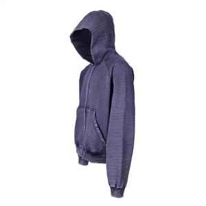 Hoodies zippés courts personnalisés de haute qualité, effet délavé, en tissu épais - Product Image 5