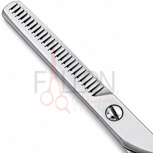 Thinning Scissors Stainless Steel 30 Teeth Blunt Tip Right Handed <b>Long</b> <b>Handle</b> Rubber Grip Hair Cutting <b>Shears</b> - Product Image 3