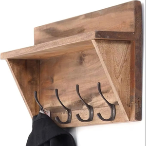 Premium Wooden Wall Hanger Affordable Stylish Wall <b>Hooks</b> for Entryway Bedroom and Home Decor By M/<b>S</b> SHAAD HANDICRAFTS - Product Image 1