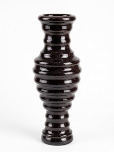 Black Ribbed <b>Ceramic</b> <b>Vase</b> Tall Flower Vessel Decorative Bud <b>vase</b> for Bedroom Living Room Table Decor - Product Image 5
