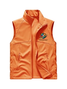 Custom Men's Winter Casual Cooling Solid Canvas Vest Hoodie Jacket Multi-Pocket Zipper Breathable Outdoor/Utility Hiking - Product Image 3