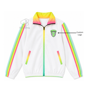 Custom Cheerleading Neon Windbreaker Warm Up <b>Jacket</b> Cheer Squad Apparel For Dance Practice & Competition Girls Sports Outerwear - Product Image 5