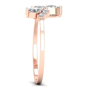 Bagues de fiançailles REYES sur mesure en or massif 14 carats avec diamants HPHT CVD cultivés en laboratoire pour femmes, cadeaux d'anniversaire de mariage, bijoux fins - Product Image 3