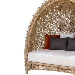 Cama de Exterior Premium ARTERRA con Toldo, Silla Reclinable de Madera de Teca, Muebles de Lujo para Piscina, Patio y Resort - Product Image 2