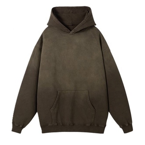 เสื้อฮู้ดดี้โอเวอร์ไซส์ผู้ชาย สีพื้น มีกระเป๋า ดีไซน์ลำลอง ผ้าเฟรนช์เทอร์รี่ถัก 100% ผ้าฝ้าย สำหรับใส่ในฤดูใบไม้ร่วง - Product Image 1
